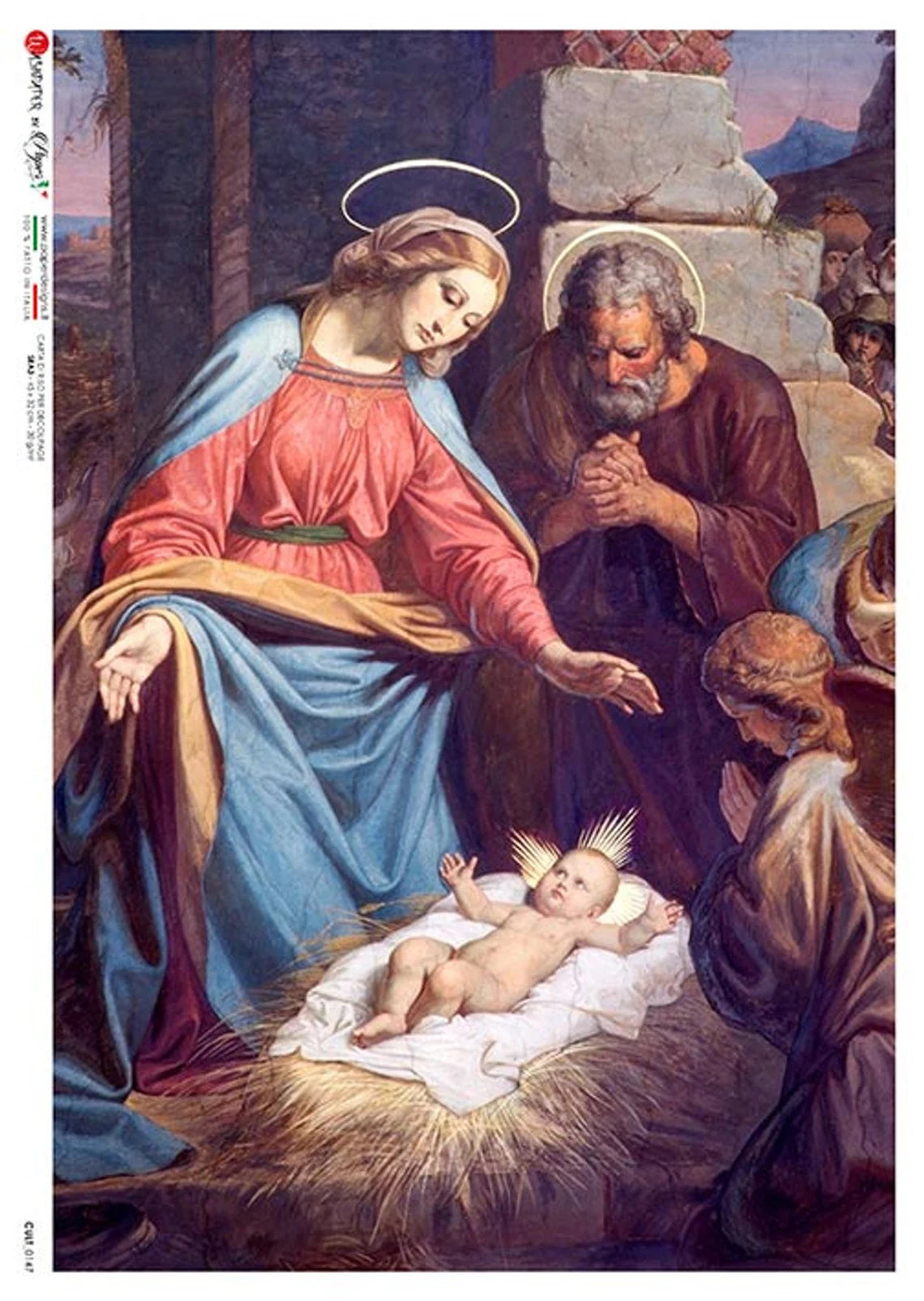 Paper Designs Nativity Rice Paper A4
