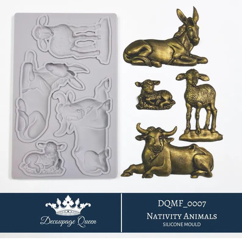 Decoupage Queen Mould Nativity Animals