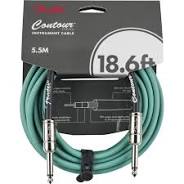 Fender Contour series 18.6ft instrument cable sherwood green