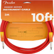 Fender Ombre series 10ft instrument cable tequila sunrise