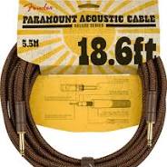 Fender Paramount acoustic cable 18.6ft deluxe series brown tweed