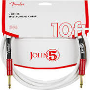 Fender John5 instrument cable 10ft white