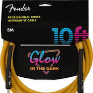 FENDER 10FT GLOW IN THE DARK ORANGE GUITAR CABLE