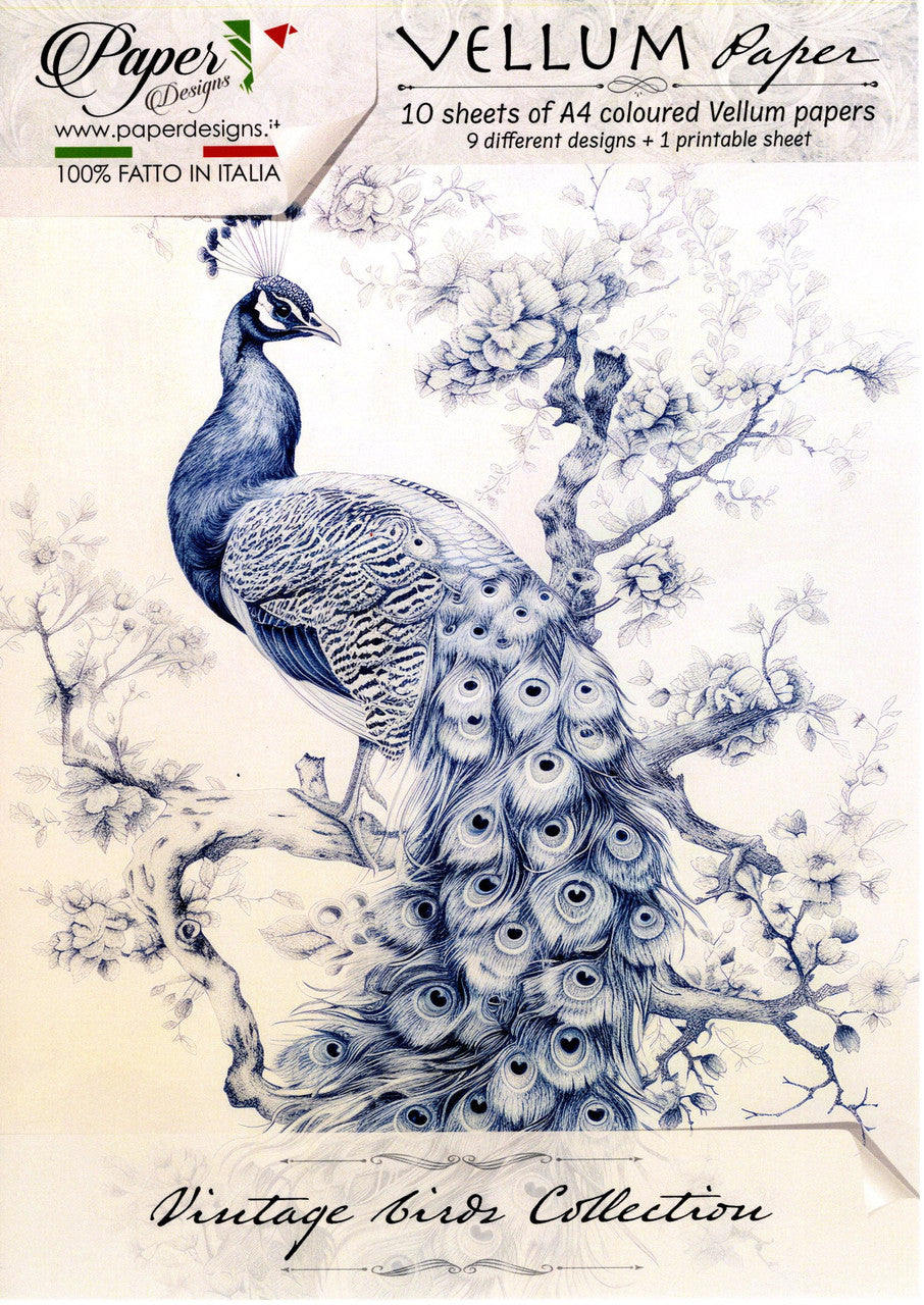 Paper Designs : Vintage Birds Vellum Paper Kit A4