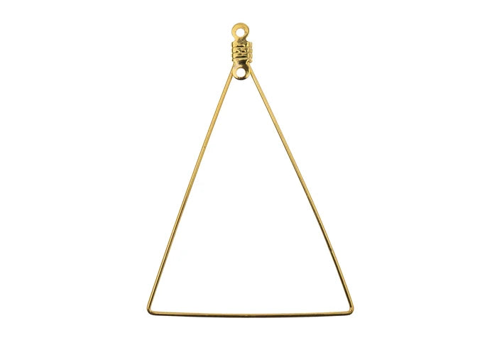 Must Have Findings - Earring Triangle 35x49mm Gold 8 pcs