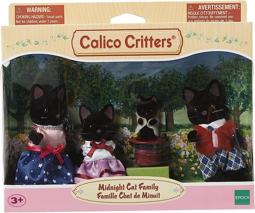 Calico Critters Midnight Cat Family