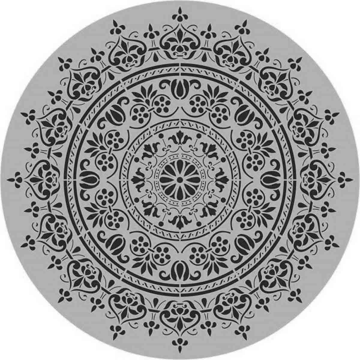 Posh Chalk Stencil WoodUMandala 40x40cm