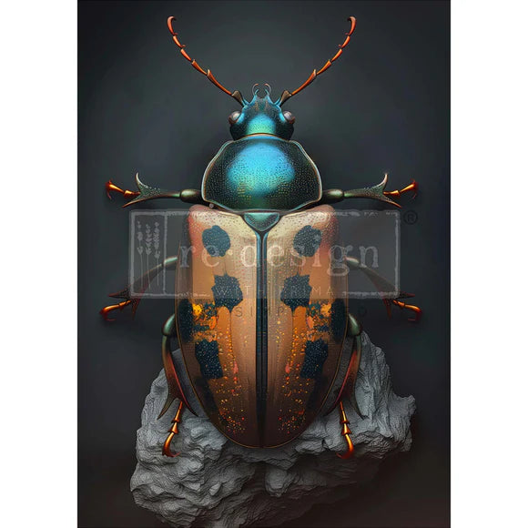 Re-Design With Prima® A1 Decoupage Fiber - Brass Scarab 23.4x33.1"