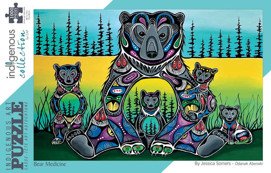 Indigenous Art Puzzle Bear Medicine 1000 pc