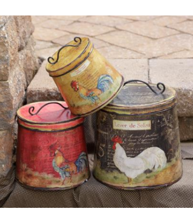Rooster Canisters Set of 3