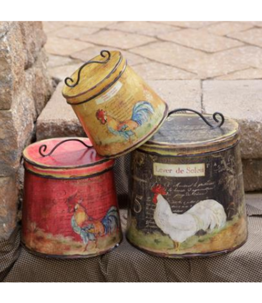 Rooster Canisters Set of 3