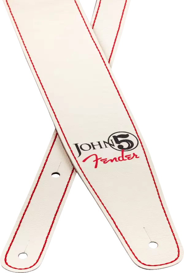 FENDER JOHN 5 RED LEATHER STRAP