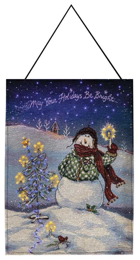 Bannerette Wall Tapestry 'May Your Holidays Be Bright'