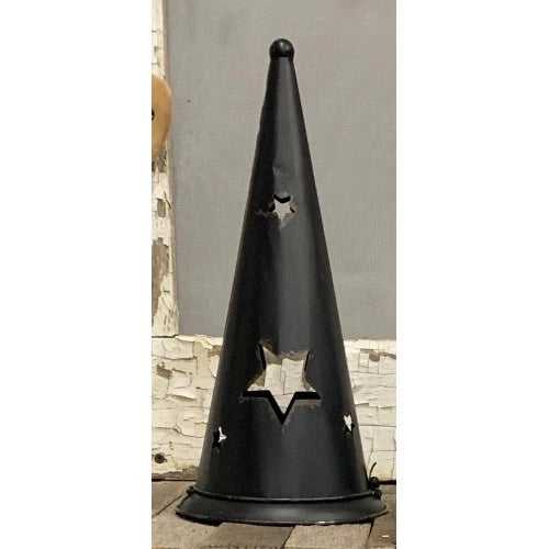 Black Metal Witch Hat Candle Holder