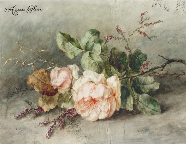 Monahan Papers - Birds, Nests & Florals Papers 11x17"