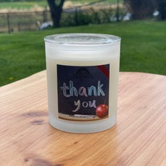 Nine Mile Thank You Chalk Soy Candle Frosted Jar