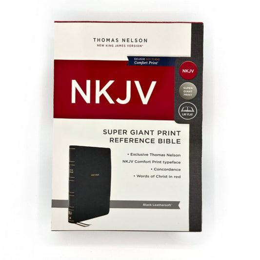 NKJV SUPER GIANT PRINT - BLACK LEATHER SOFT