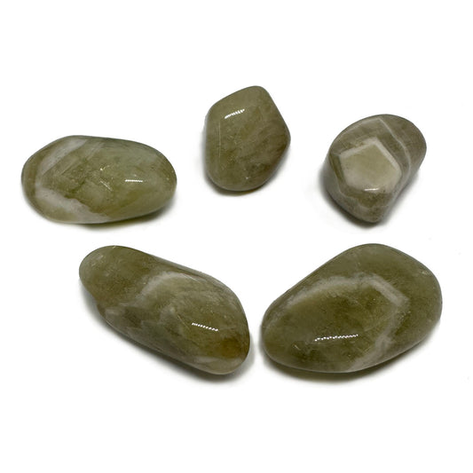 PRASIOLITE GREEN AMETHYST TUMBLED