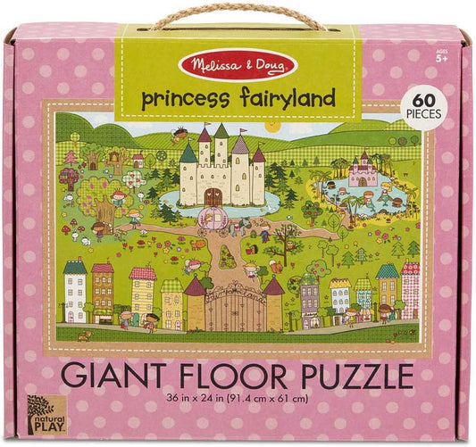 Green Start Giant Floor Puzzle - Princess Fairyland - Scratch and Dent - 60pc Jigsaw Puzzle by Melissa and Doug