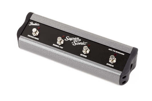 Fender 4-Button Footswitch: Amp Voicing, Channel, FX Loop Bypass, Reverb (No Cable)