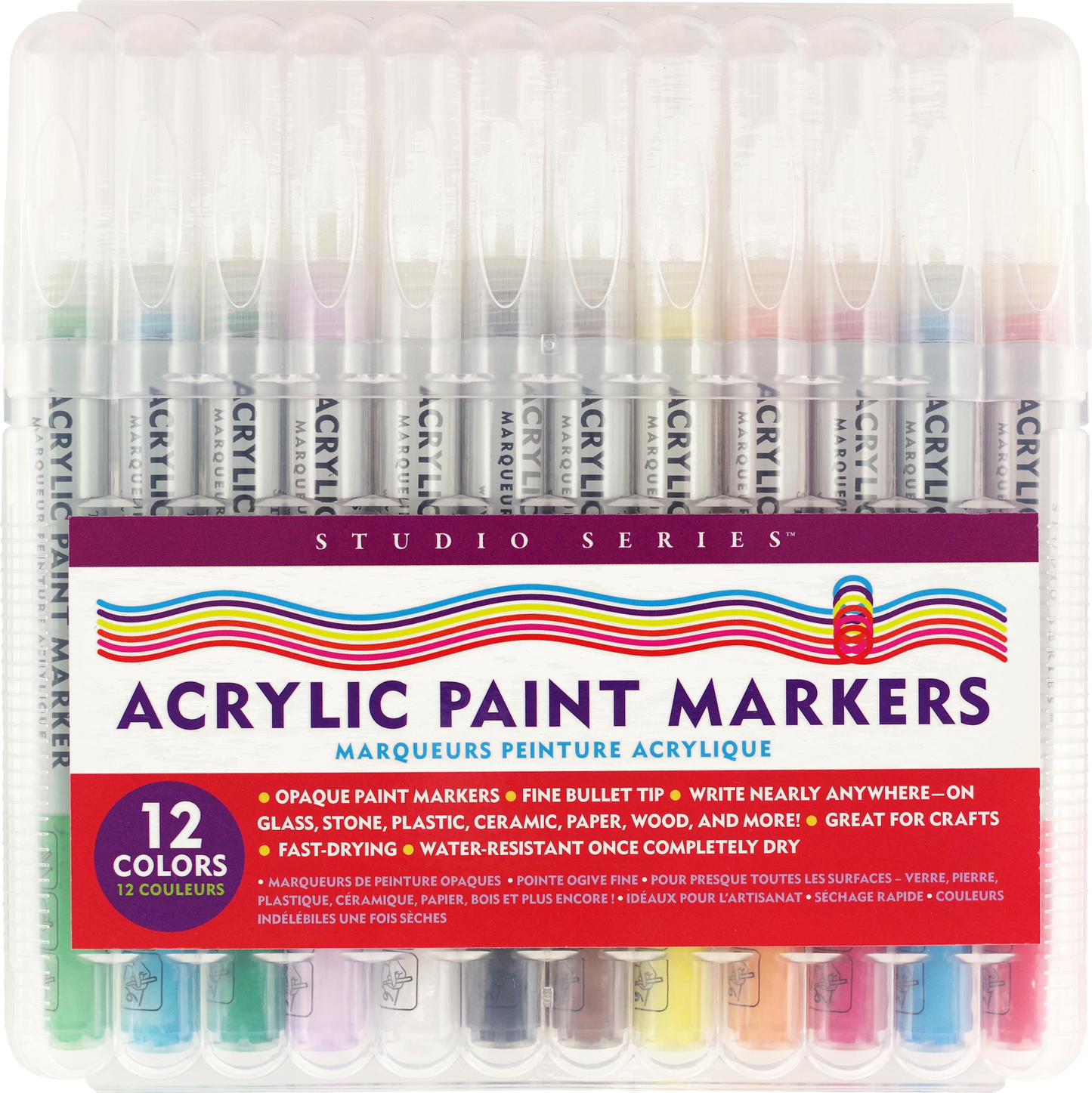 Peter Pauper Press - Studio Series Acrylic Paint Markers (Set of 12)