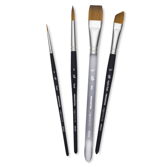 Princeton Aqua Elite Series 4850 Synthetic Brushes : Set of 4