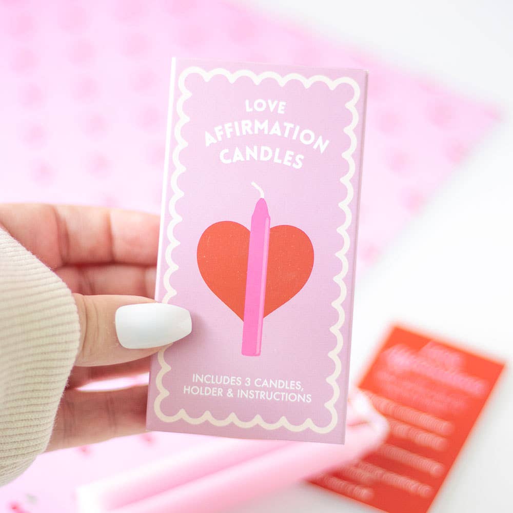 Something Different : Set of 3 Love Affirmation Valentine Candles in a Box