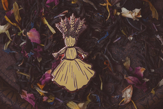 The Pickety Witch - Lughnasadh Corn Doll - Enamel Pin
