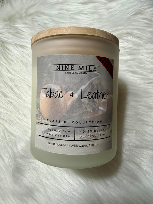 Nine Mile Candles - Tabac & Leather 11oz