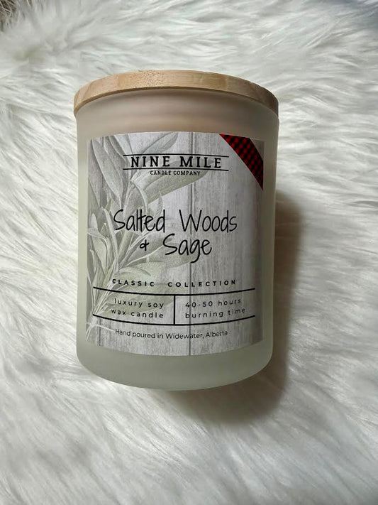 Nine Mile Candles - Salted Wood & Sage 11oz