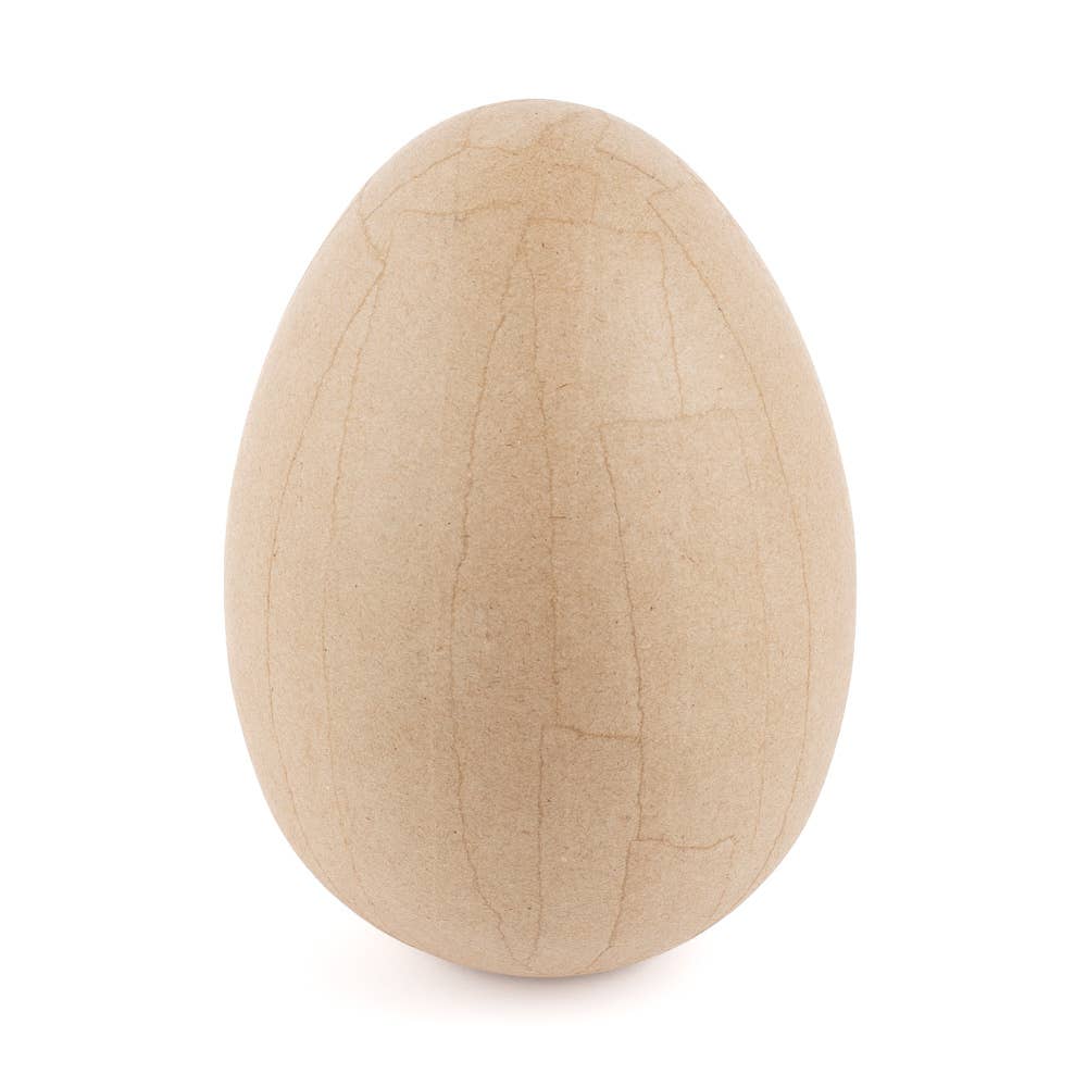 Factory Direct Craft - Large Unfinished Paper Mache Egg - 8" x 6" Dia.