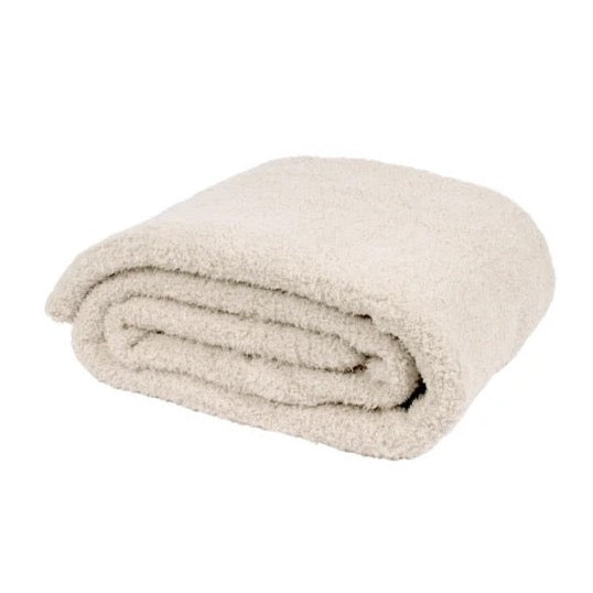 Luxes Woven Knitted Dream Throw Cream