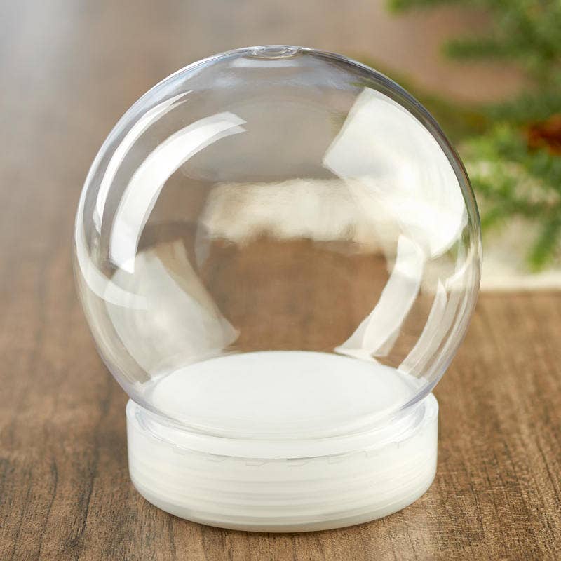 Factory Direct Craft - Clear Acrylic Snow Globe Jar - 4 inch diameter