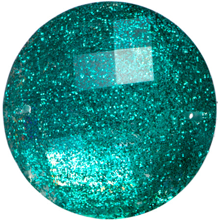 Resin Sew-on Glitter Stone 10pcs Round 33mm Turquoise