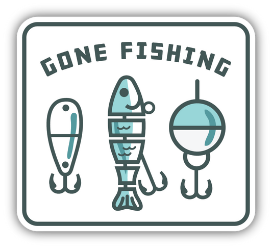 Gone Fishing Sticker