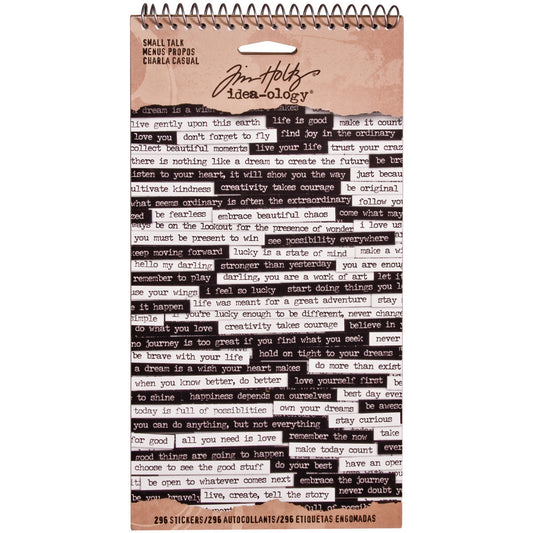Tim Holtz Idea-ology - Small Talk Spiral Bound Stickers