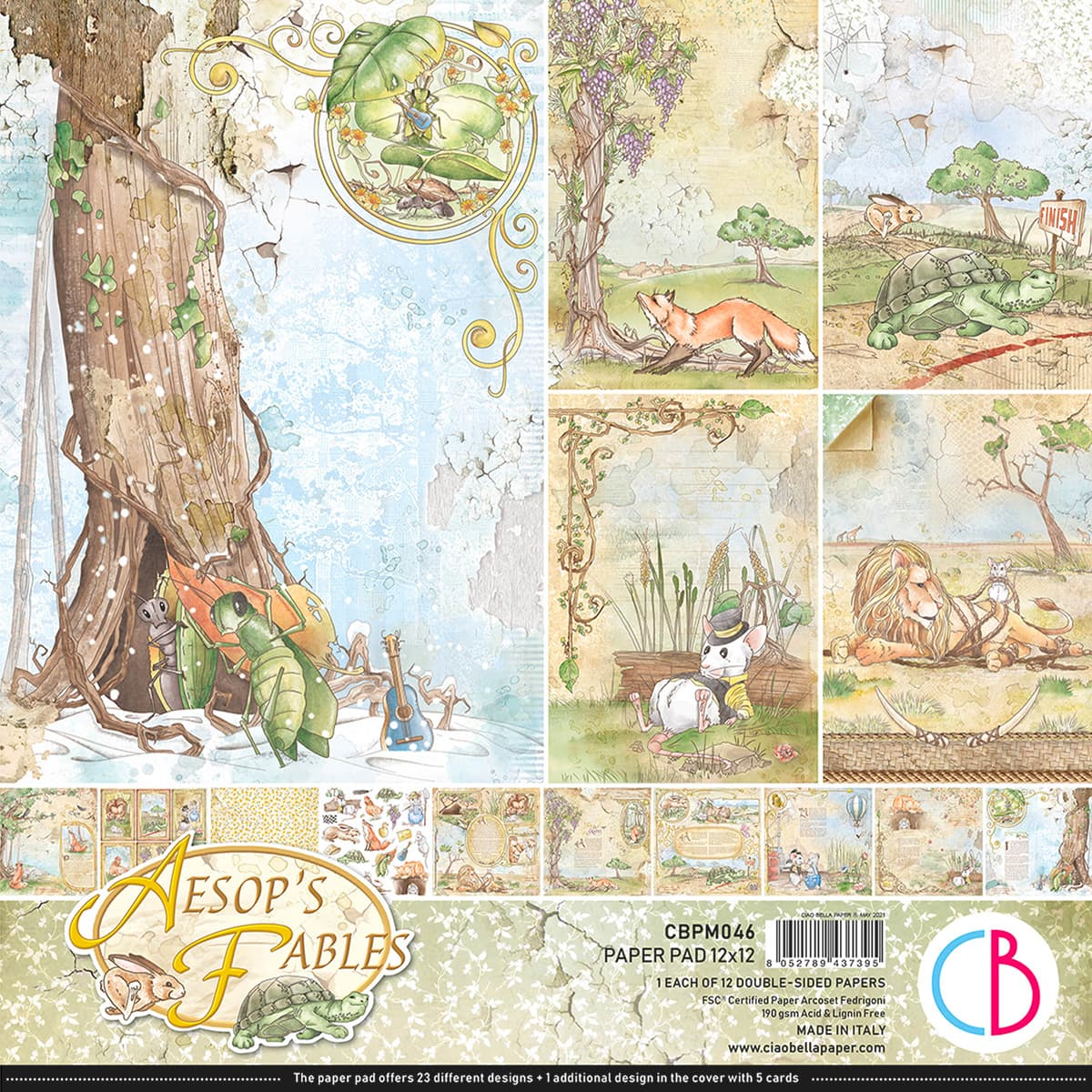 Ciao Bella ~ Aesop's Fables Paper Pad 12x12