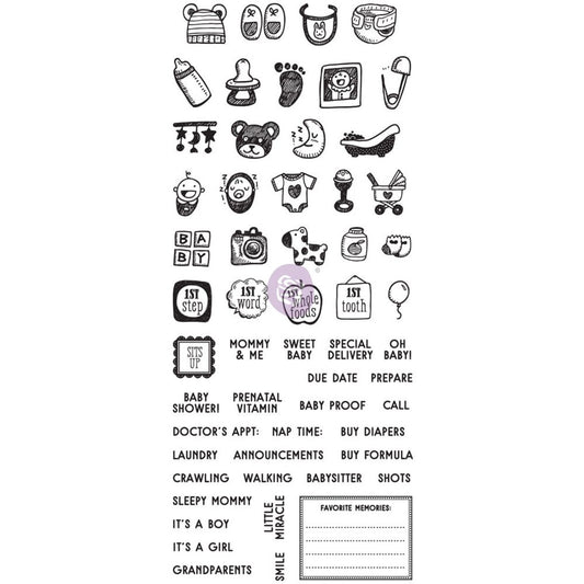 Prima - My Prima Planner Clear Stamps - Baby 56pcs