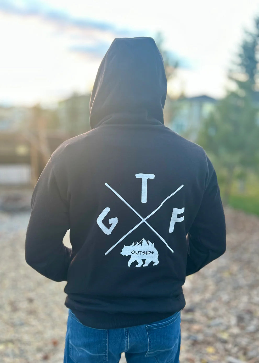 GTF Outside - Mask Unisex Hoodie 2.0 Black Medium