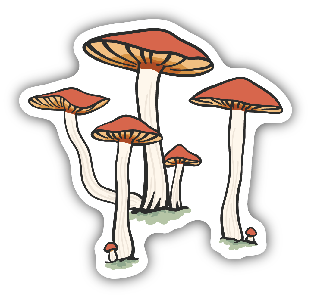 Mushroom Cluster Sticker