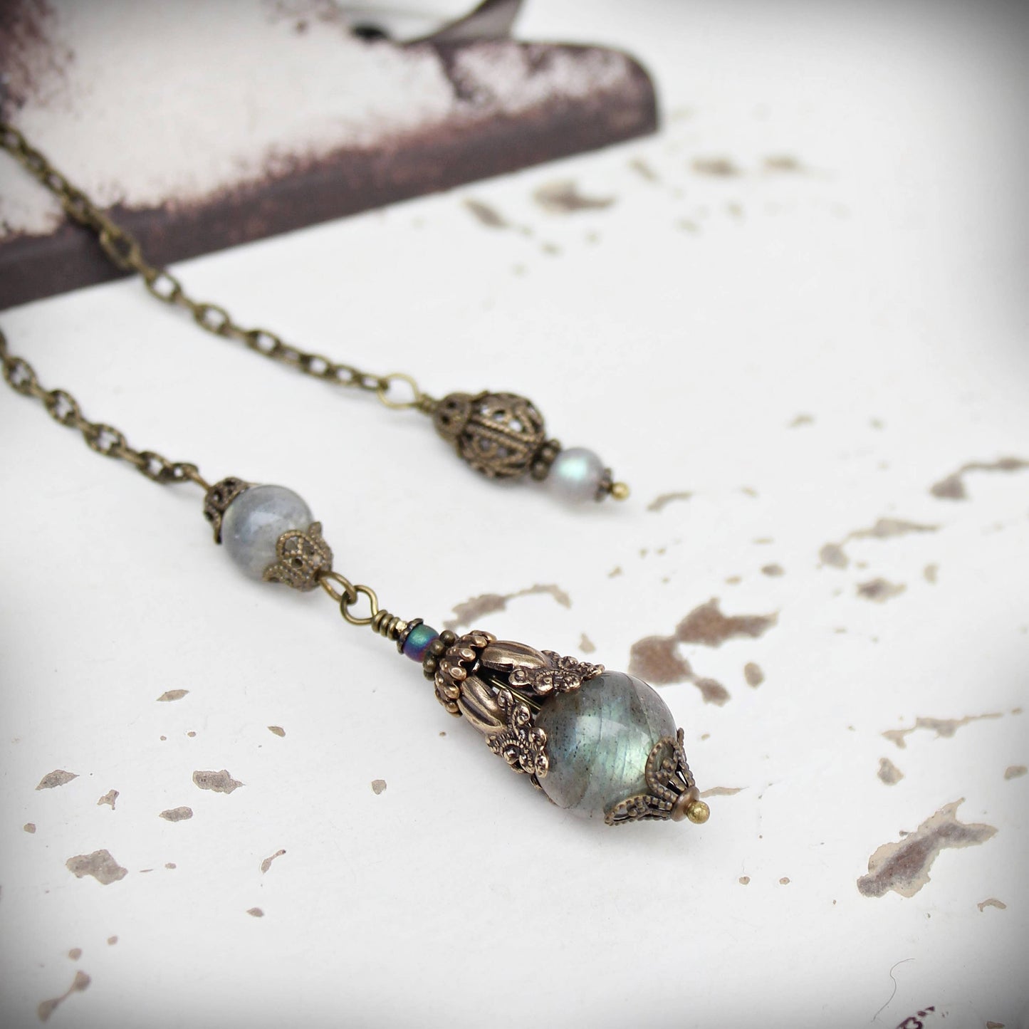 Circa 1890 - Labradorite Jewelry Pendulum | Intuition, Clarity & Wisdom