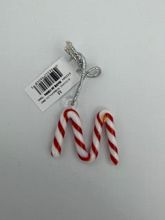 "M" CANDY STRIPPED ORNAMENT