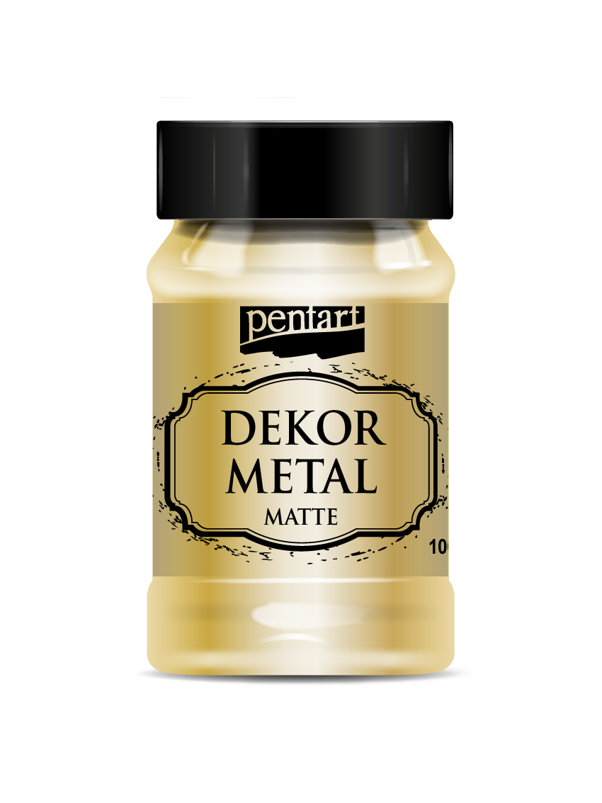 Pentart : Dekor Metal Matte Acrylic Paint 100ml - Colour Variety