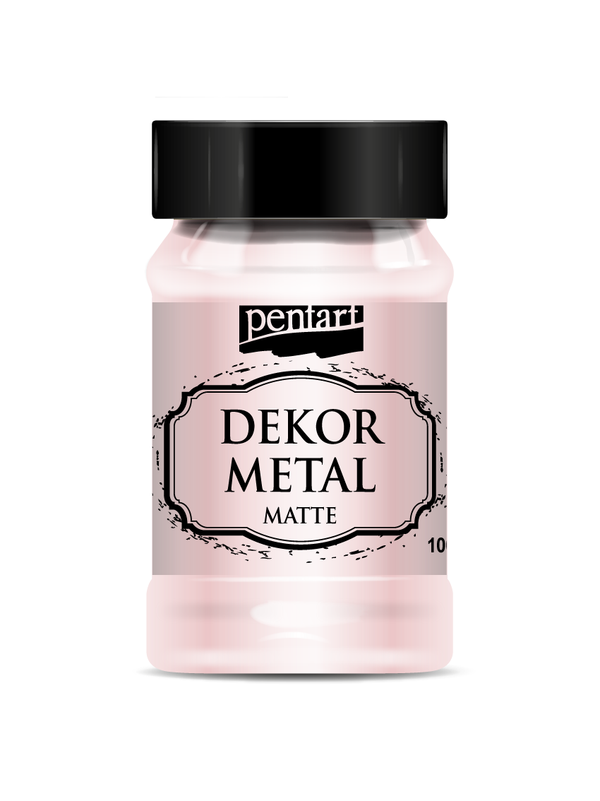Pentart : Dekor Metal Matte Acrylic Paint 100ml - Colour Variety