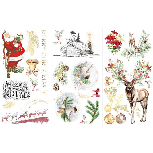 Hokus Pokus - Decor Transfer - Large Cut Into 3 Sheets - When Christmas Comes (Gold) 35x24"