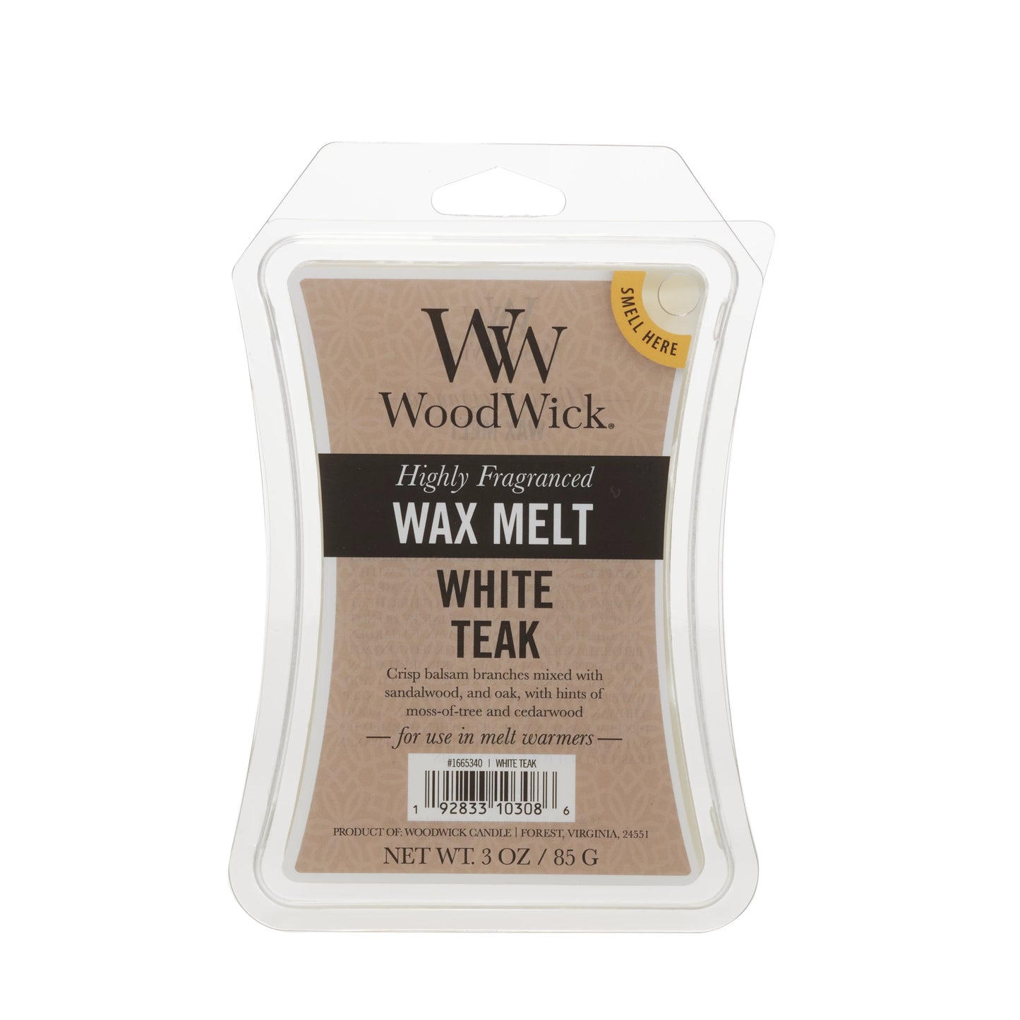 WoodWick Wax Melts ~ White Teak