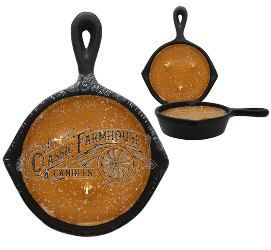 Pumpkin Pie 8 ox Cast Iron Pan Candle