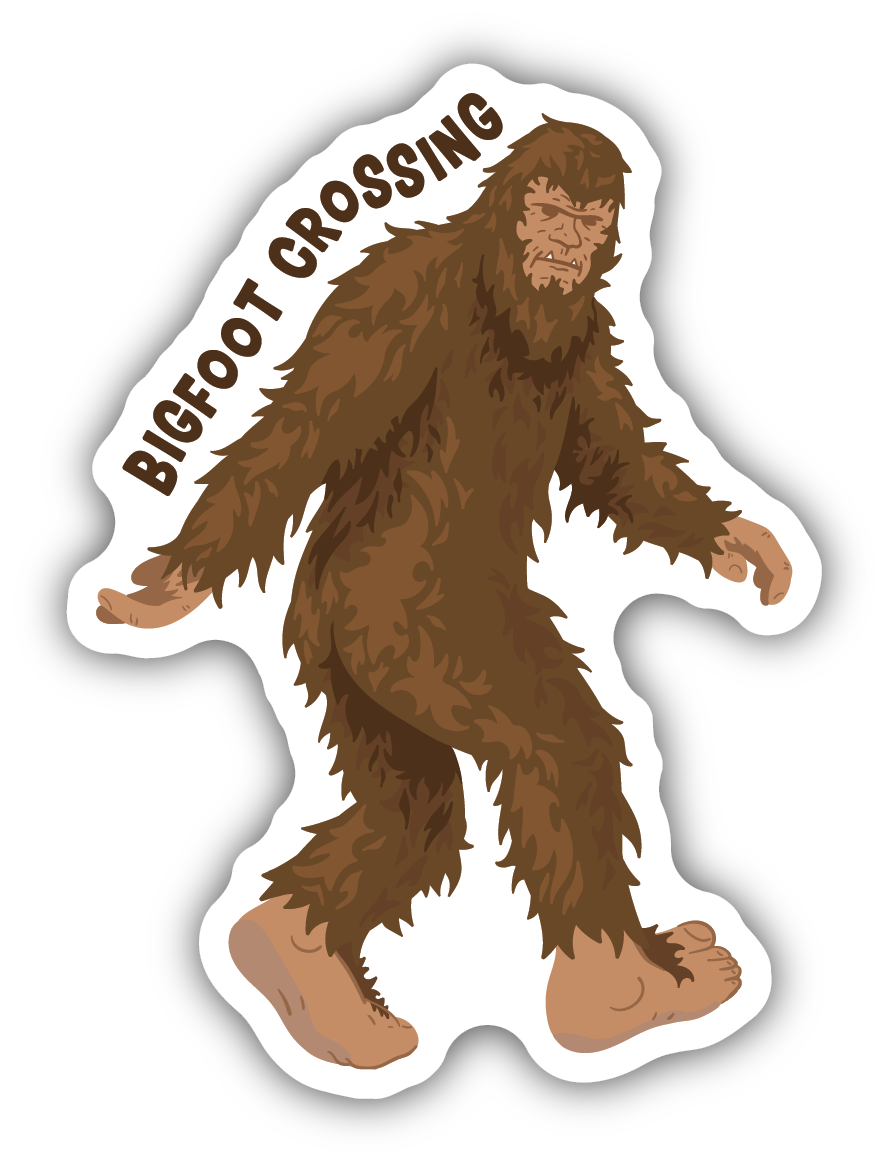 Bigfoot Crossing Sticker