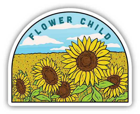 Flower Child Sunflower Sticker