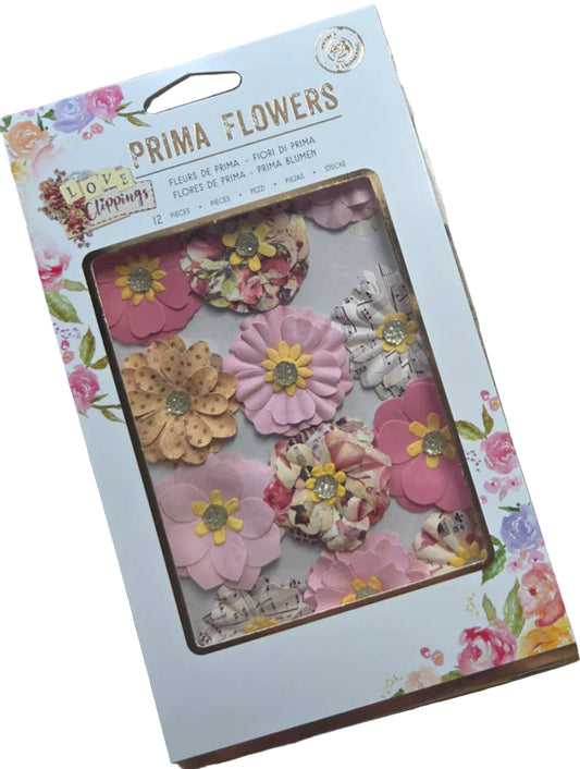 Prima Flowers Love Clippings